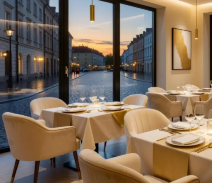 Kameralne wnętrze restauracji Fetulyxr